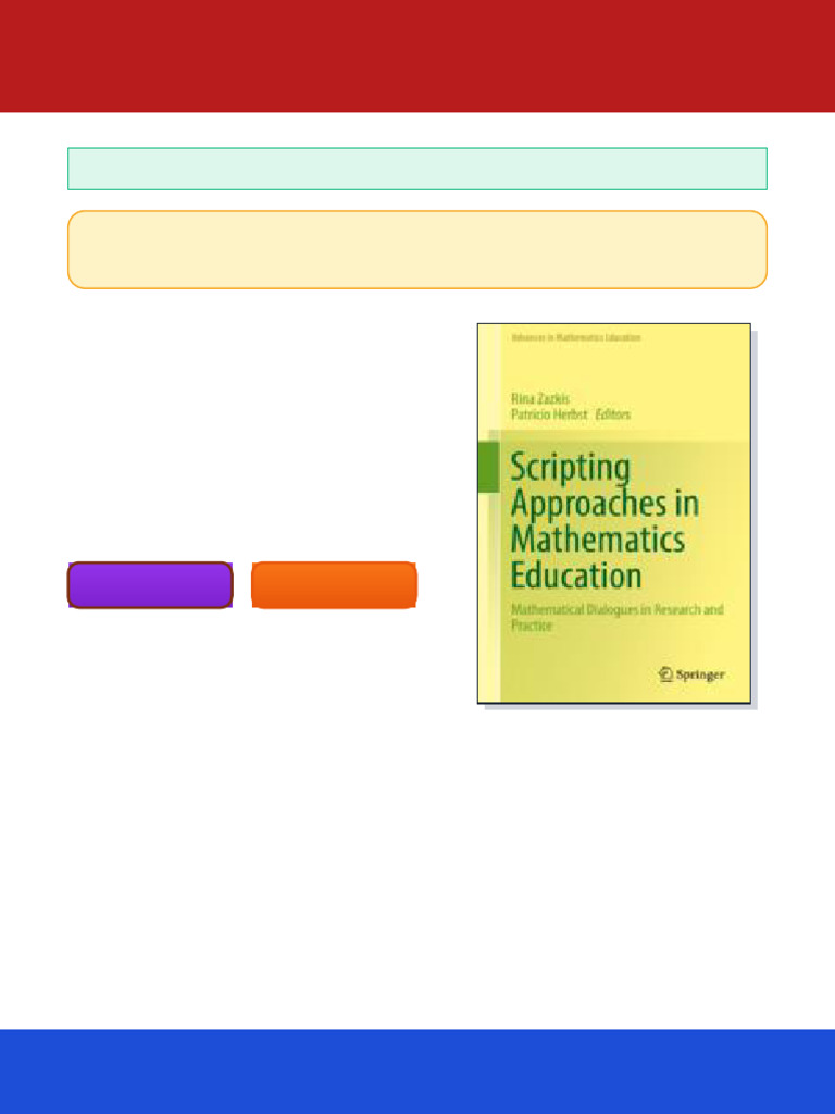 Scripting Approaches in Mathematics Education : Mathematical Dialogues ...