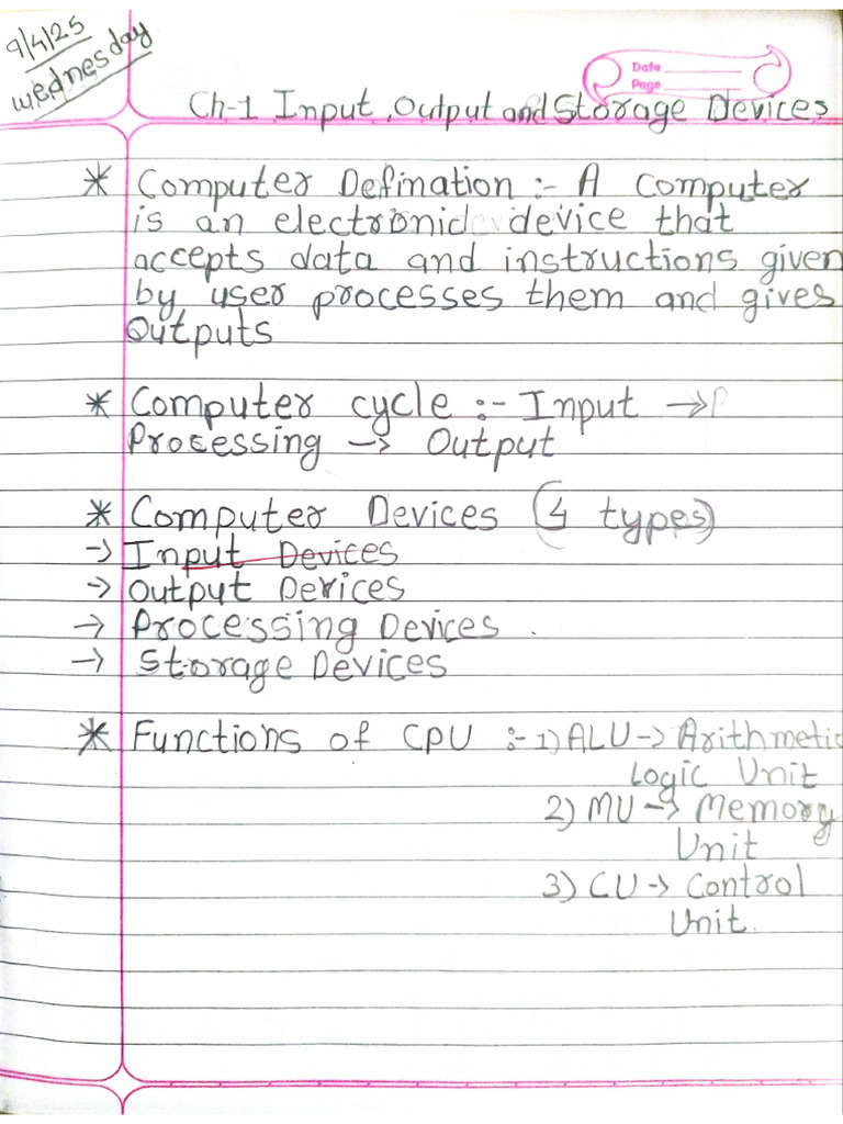 Ch-1 Input Output Storage Device | PDF
