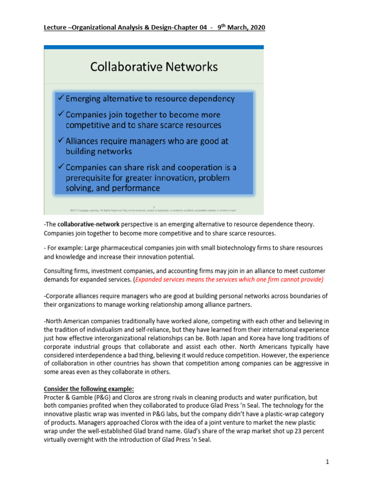 Collaborative Networks in Organizational Design | PDF