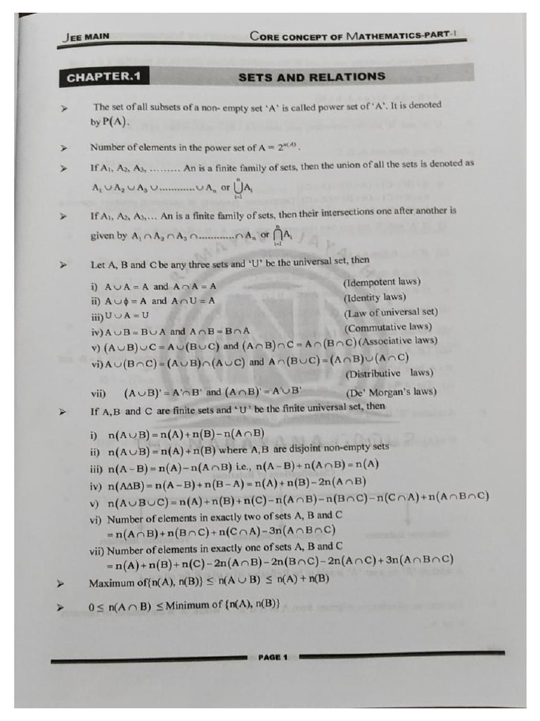 JEE Main Mathematics: Sets & Functions | PDF | Function (Mathematics ...