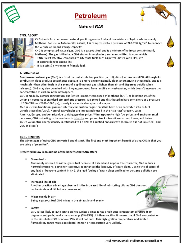 Cng An Overview Pdf Natural Gas Fuels