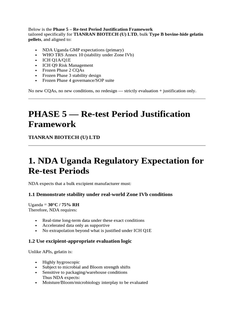 Re-Test Period Justification Framework | PDF | Regression Analysis ...