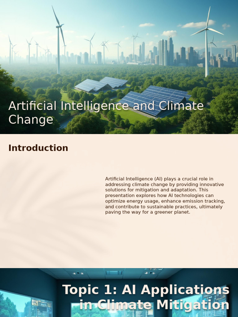 AI Solutions for Climate Change | PDF | Artificial Intelligence ...
