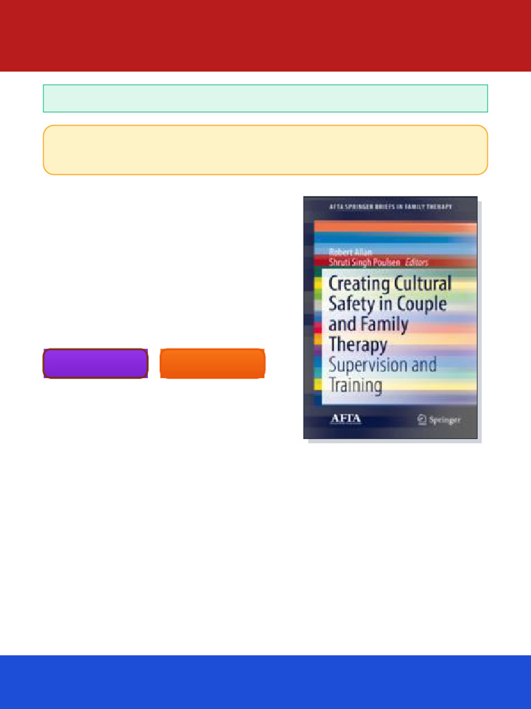 Creating Cultural Safety in Couple and Family Therapy Supervision and ...