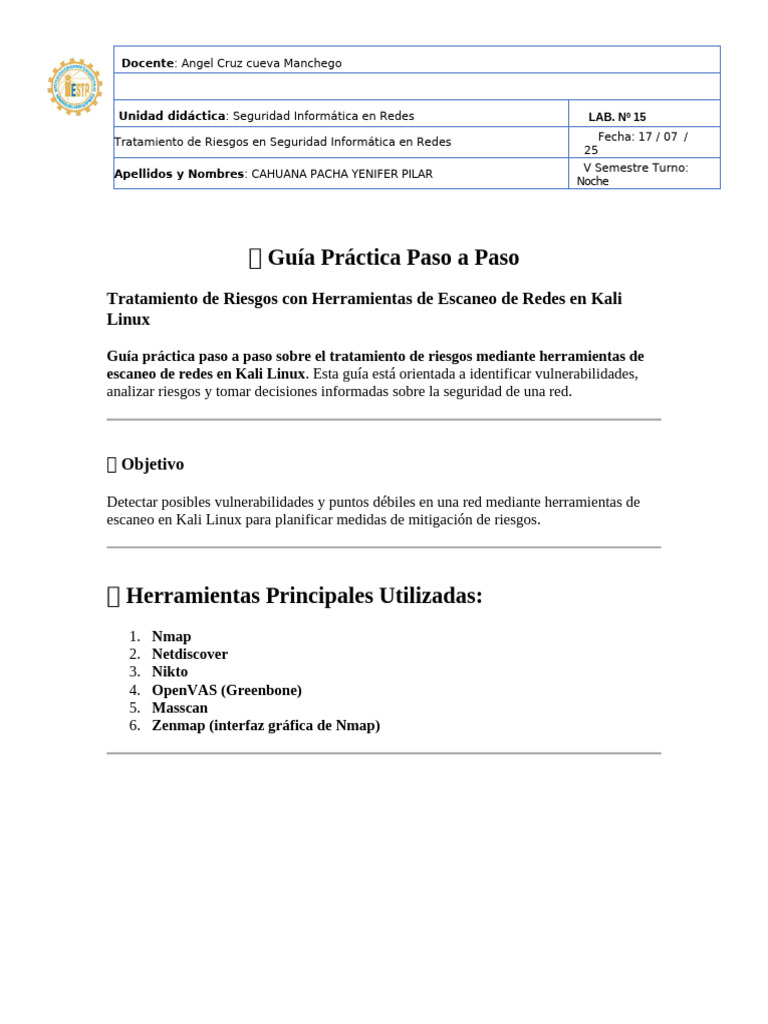 ? Guía Práctica Paso A Paso-Tratamiento Riesgos | PDF | Riesgo | La ...
