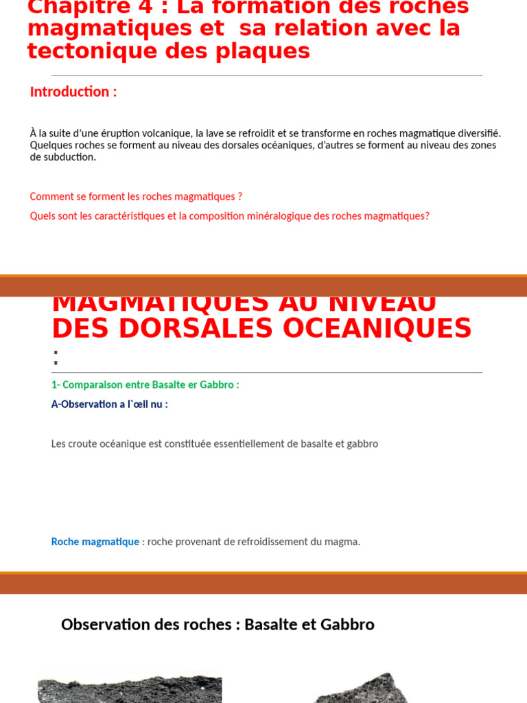 Formation des Roches Magmatiques | PDF | Magma | Roche magmatique