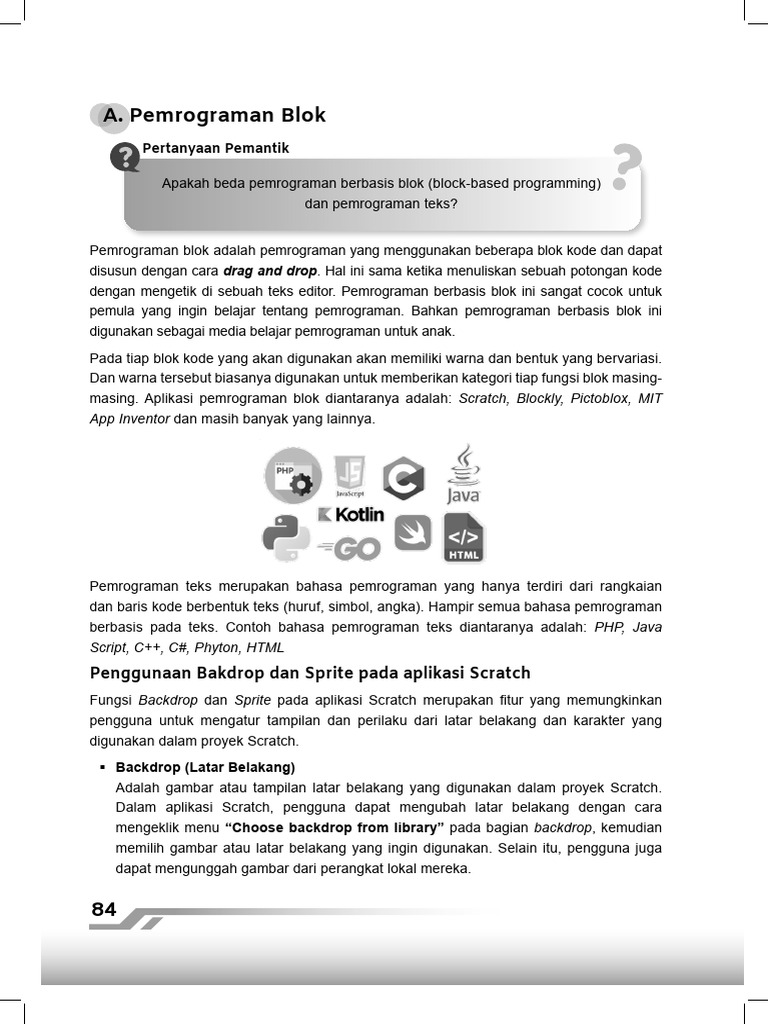 Pemrograman Blok dan Scratch untuk Pemula | PDF