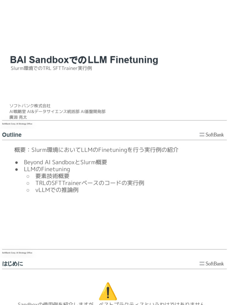 Beyond AI Sandbox LLM Finetuing | PDF