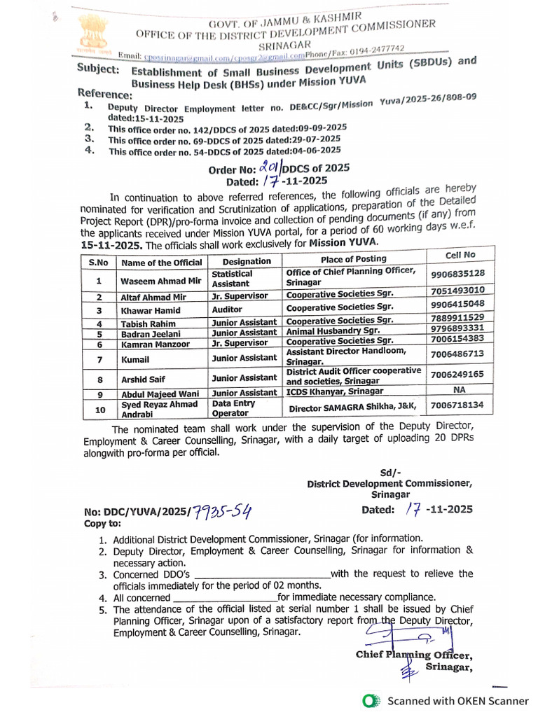 Order Sbdu | PDF