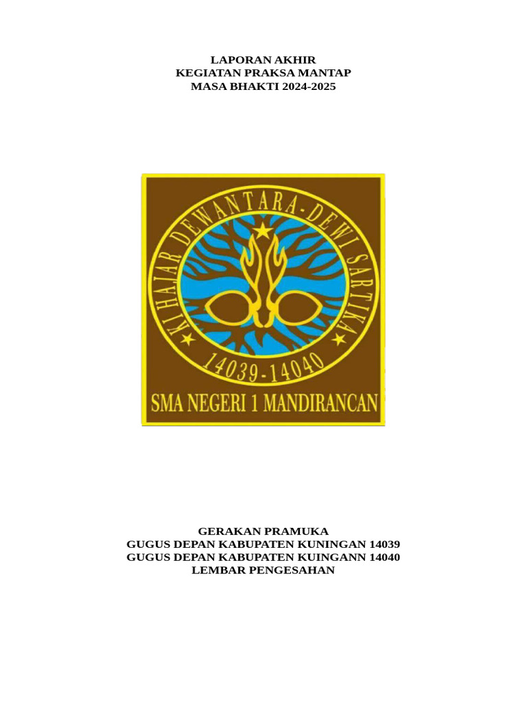Laporan Praksa Mantap Pramuka 2025 | PDF