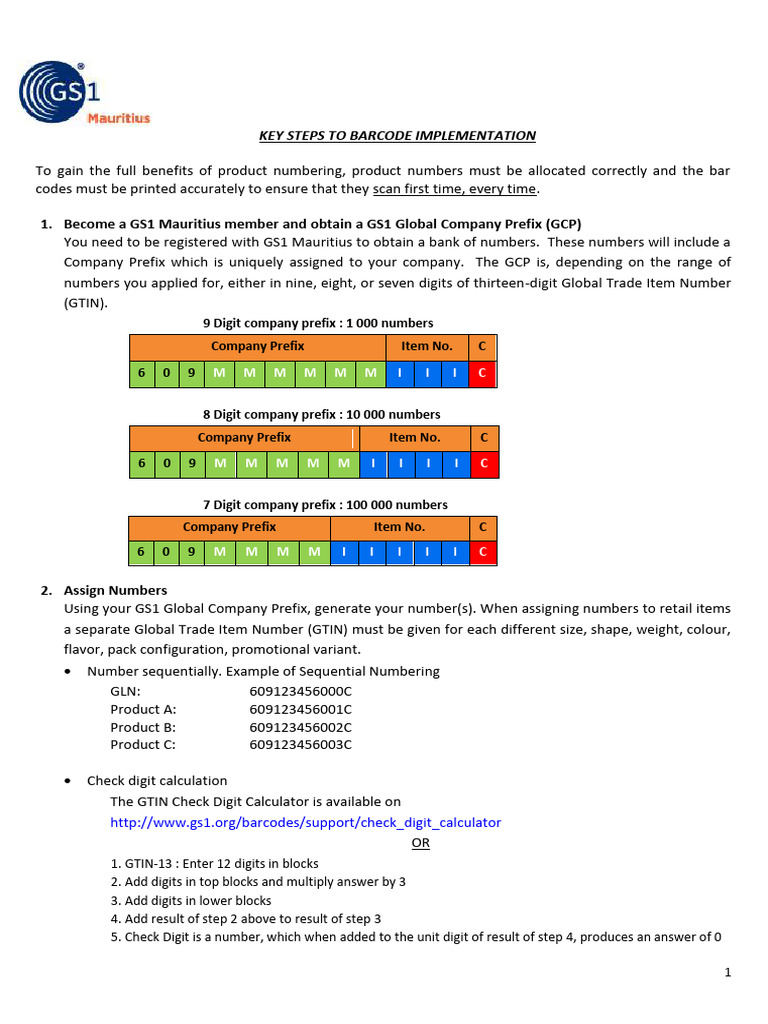 Barcode Implementation Guide Steps | PDF | Barcode | Encodings