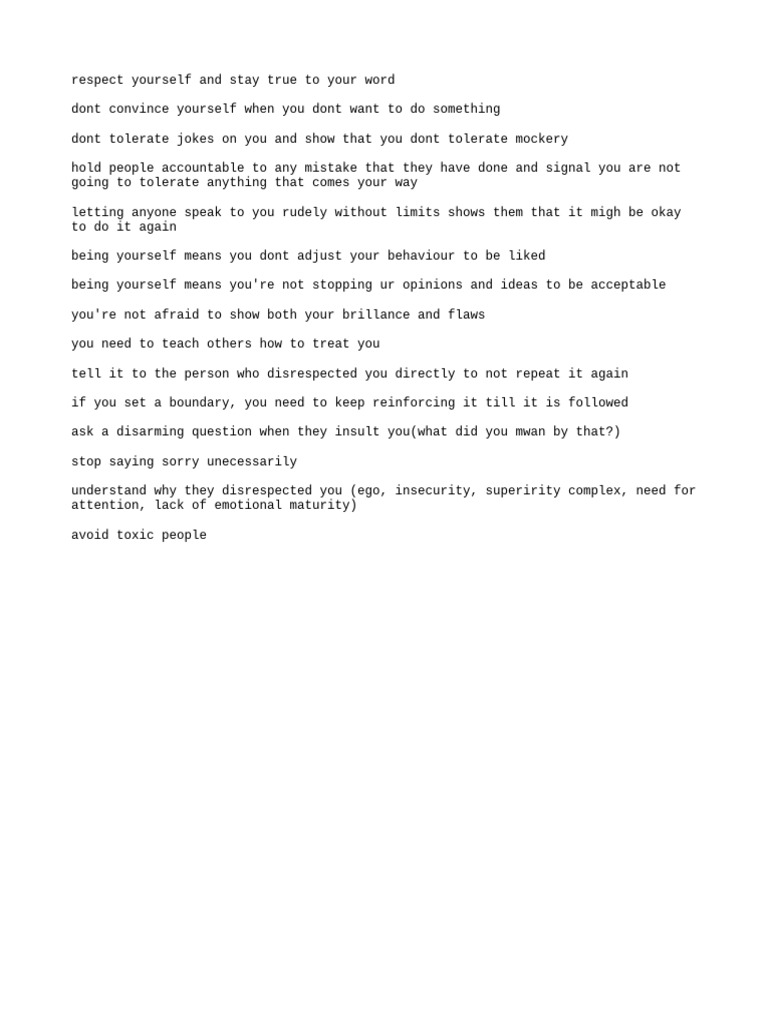 Respect | PDF