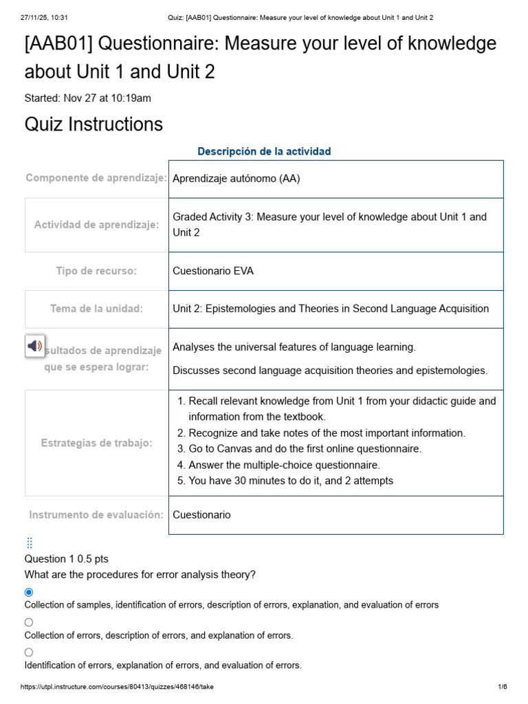 Quiz_ [AAB01] Questionnaire_ Measure Your Level of Knowledge About Unit ...