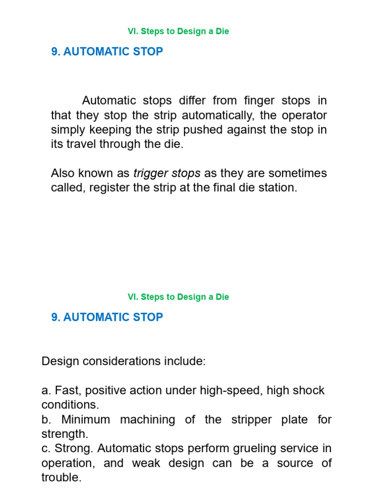 Designing Automatic Stops for Dies | PDF | Screw | Secondary Sector Of ...