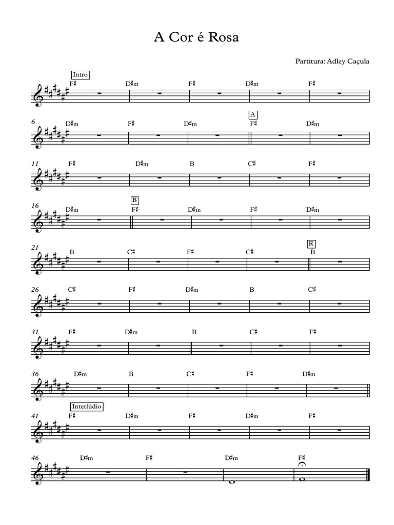 A Cor É Rosa - Full Score | PDF