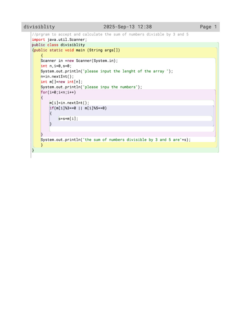Divisiblity Input | PDF