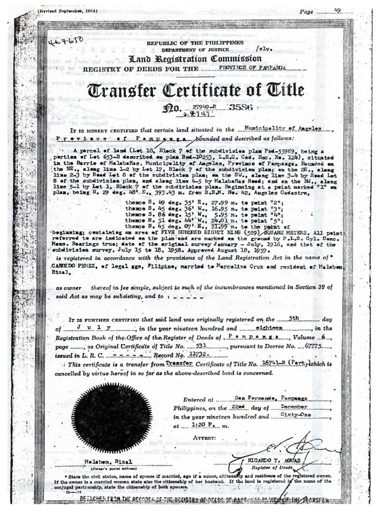 Sample Land Title | PDF