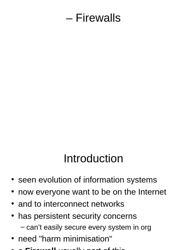 Firewall and Intrusion Detection Overview | PDF | Proxy Server ...