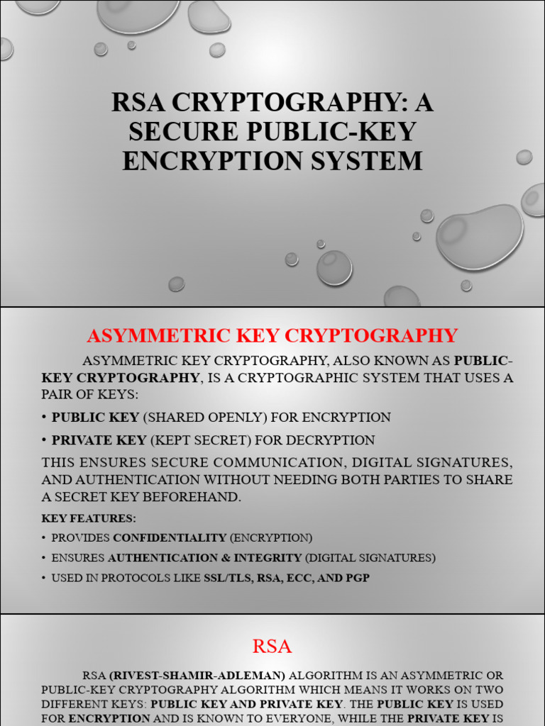 RSA and Diffie-Hellman Cryptography Guide | PDF | Public Key ...