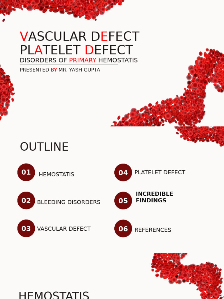 Disorders of Primary Hemostatis by Yash | PDF | Hemostasis | Coagulation