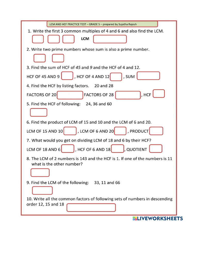 Lcm | PDF