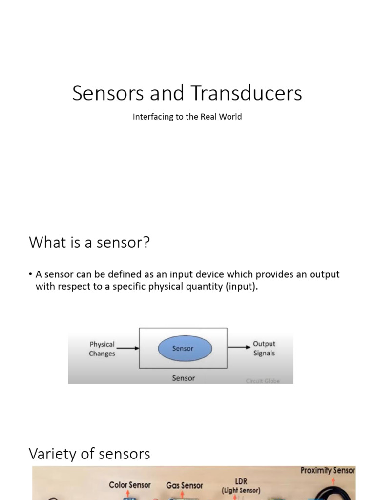 Understanding Sensors and Transducers | PDF | Sensor | Computer Engineering