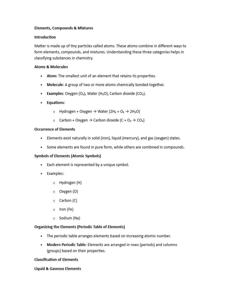elemes | PDF | Chemical Elements | Chemical Compounds