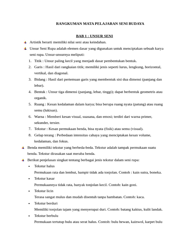 Unsur dan Teknik Seni Rupa Dasar | PDF