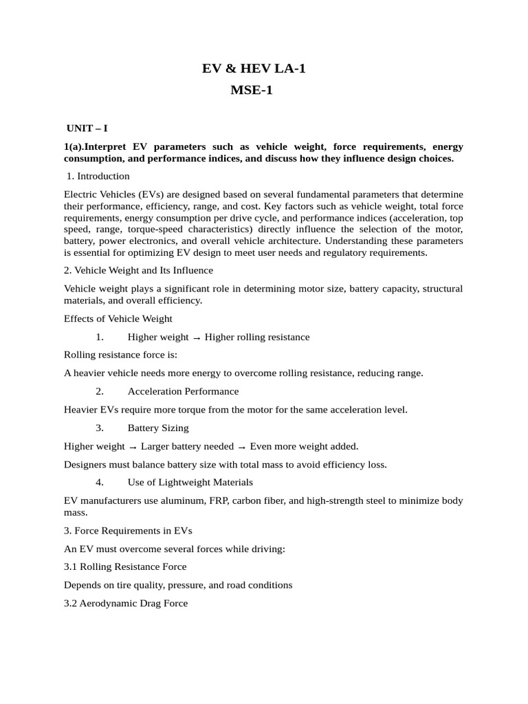 Key Factors Influencing EV Design | PDF | Electric Motor | Electric Vehicle