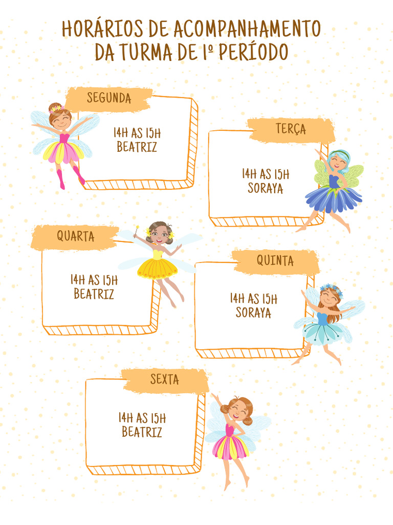Tabela de Horário de Aula Com Dias Da Semana | PDF