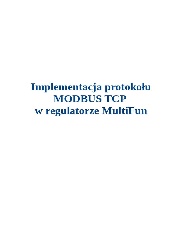 Modbus TCP v2 | PDF