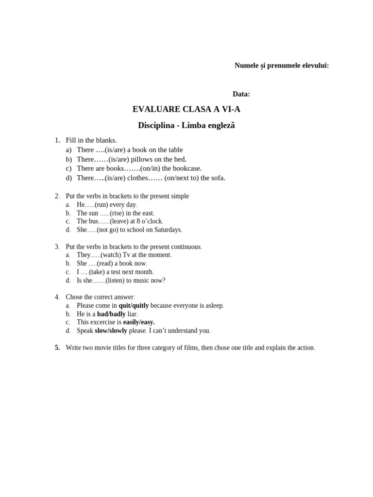 Test 1 CLS Vi 2025 | PDF