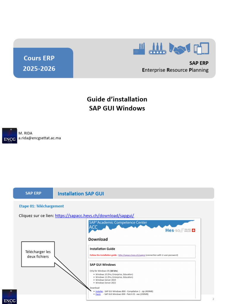 Installation et Configuration de SAP ERP | PDF | Interface graphique ...