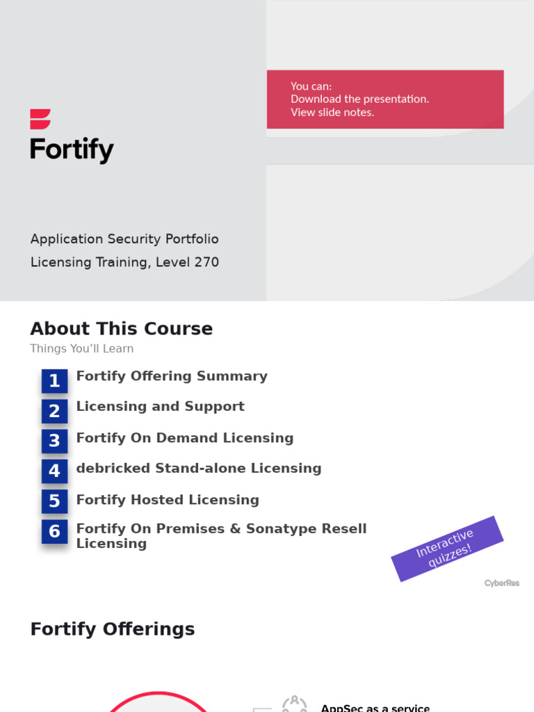 Fortify Application Security Licensing Guide | PDF | Cloud Computing ...