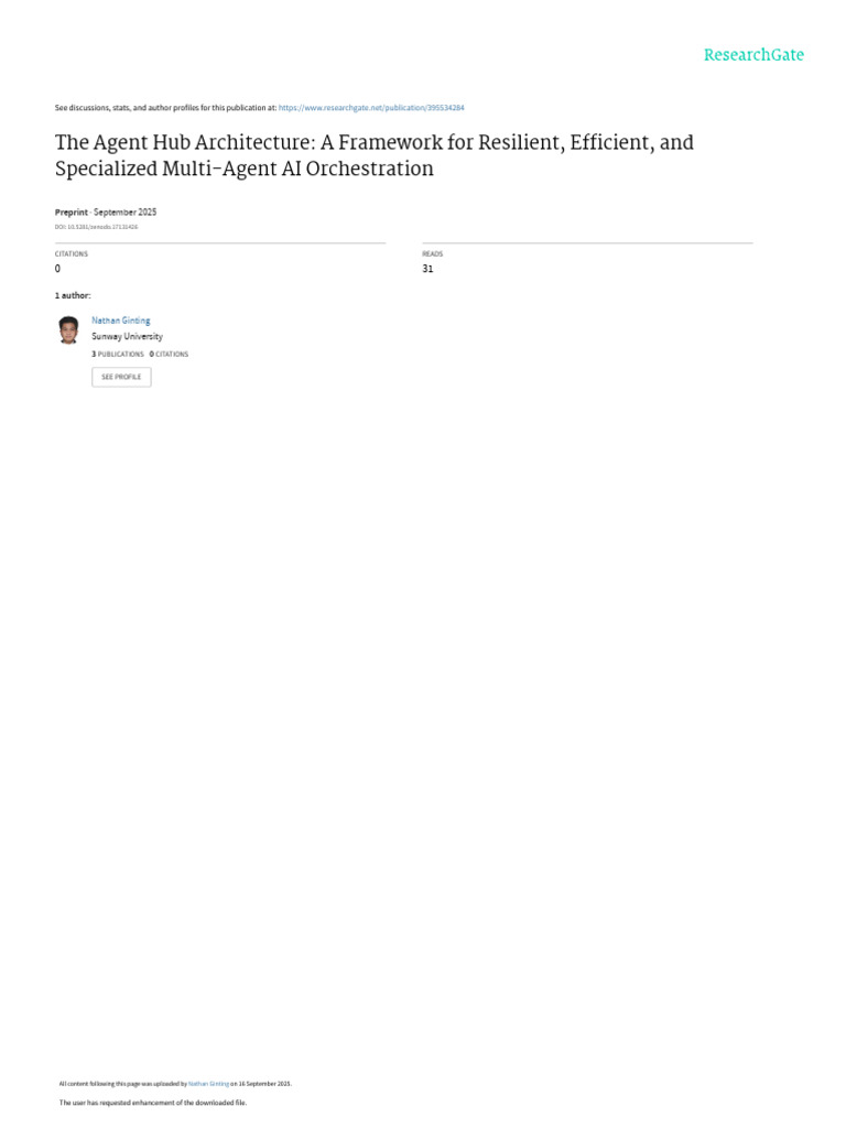 Agent Hub: Multi-Agent AI Orchestration | PDF | Artificial Intelligence ...