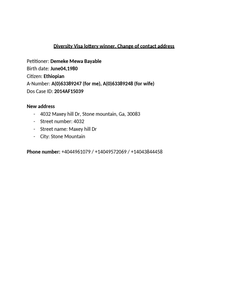 Atlanta, New Address | PDF