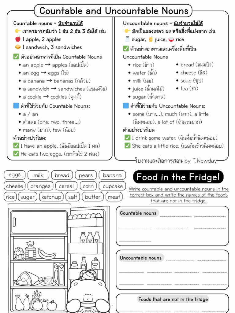Countable and Uncountable Noun | PDF