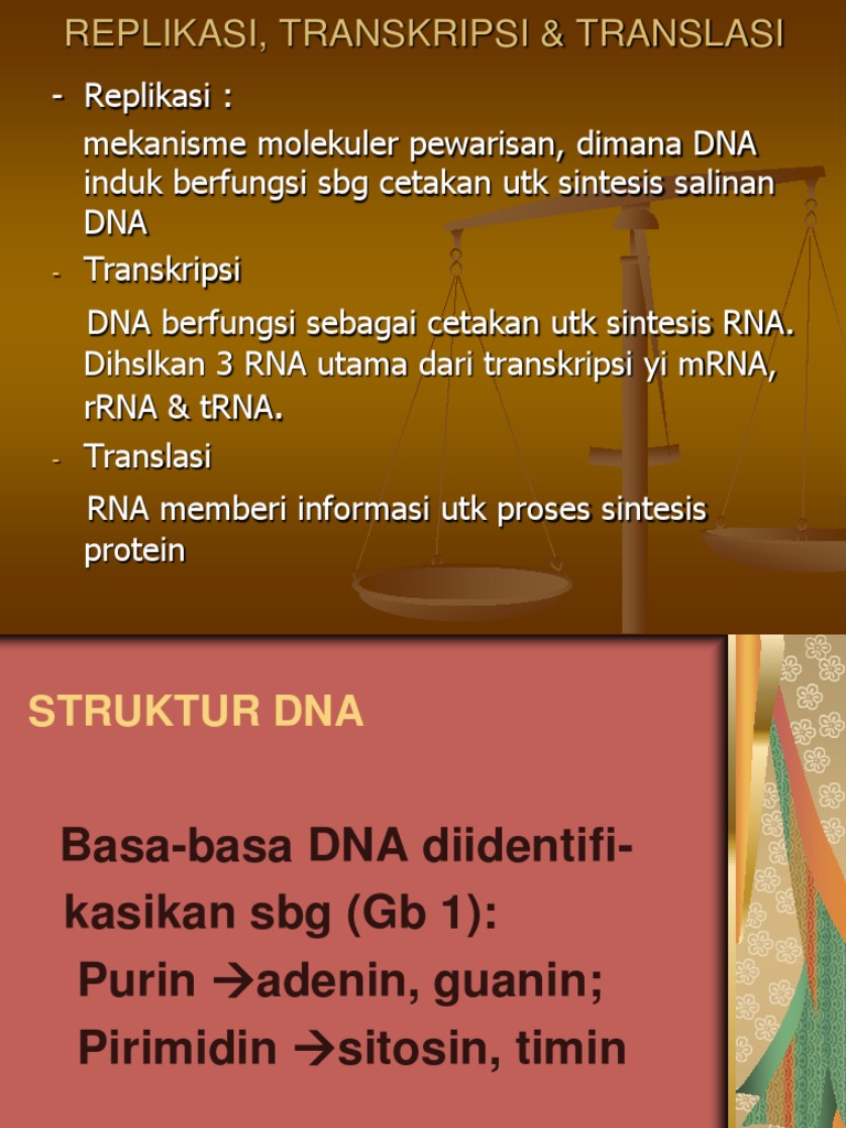 Replikasi Transkripsi Translasi