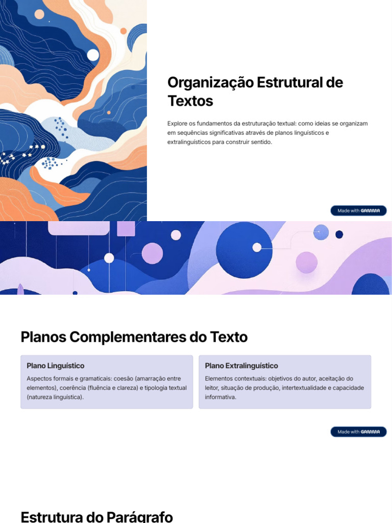 Organizacao-Estrutural-de-Textos - Resumo Visual | PDF | Pronome ...