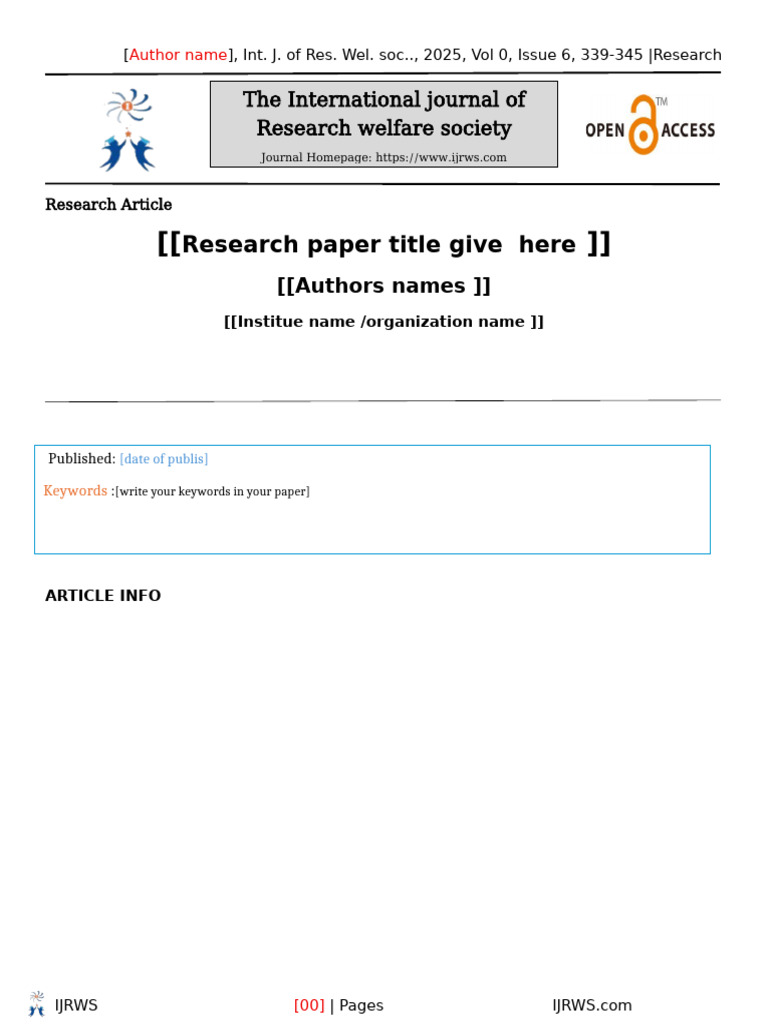 IJRWS Template | PDF