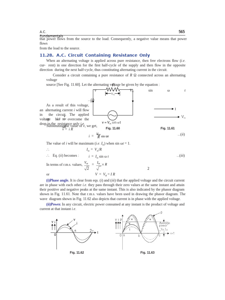A.C. Circuit Analysis and Power Calculations | PDF | Inductance ...