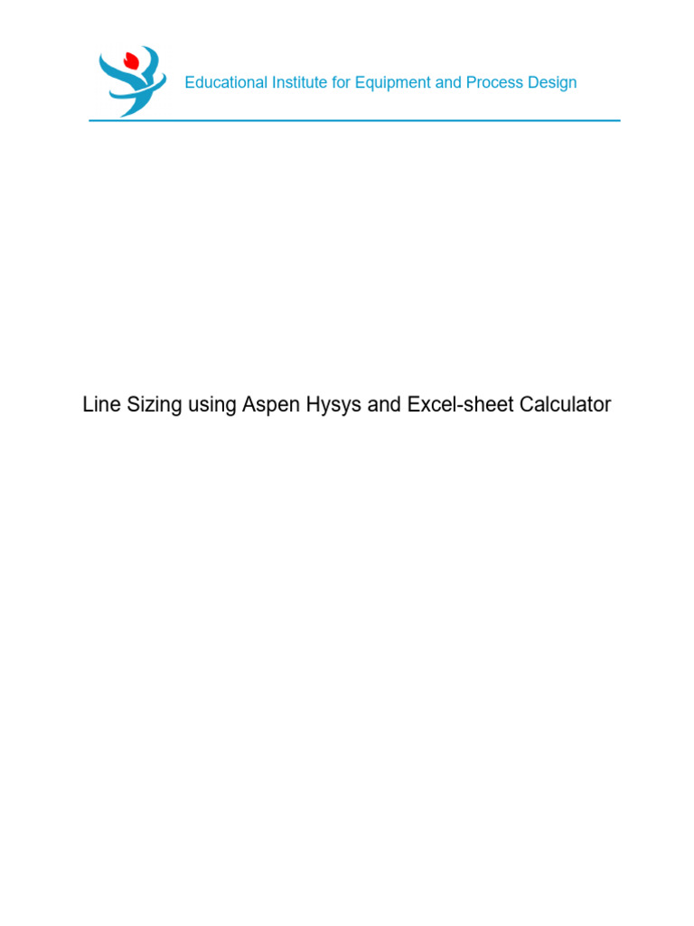 Line Sizing with Aspen Hysys Guide | PDF | Chemical Reactor | Methane