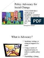 Public Policy Advocacy For Social Change