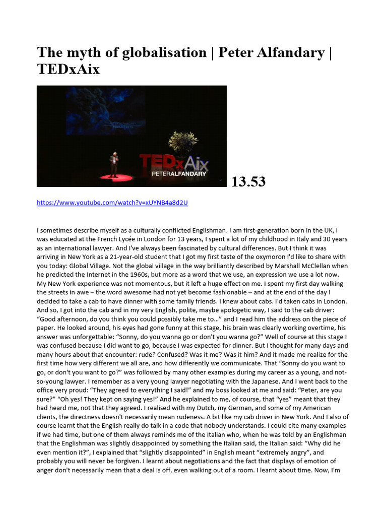 The Myth of Globalization Explained | PDF
