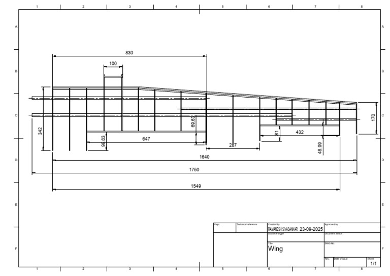 Wing Drawing v1 | PDF
