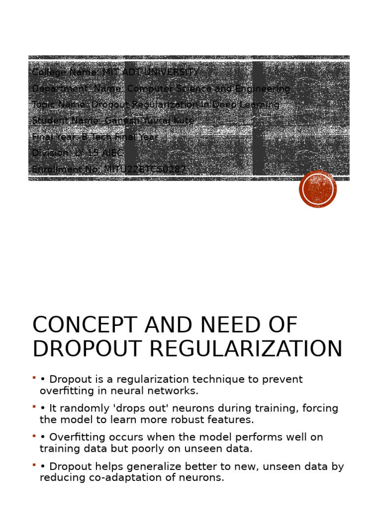 Dropout Regularization in Deep Learning | PDF