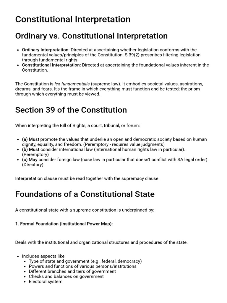Understanding Constitutional Interpretation | PDF | Constitution | Justice