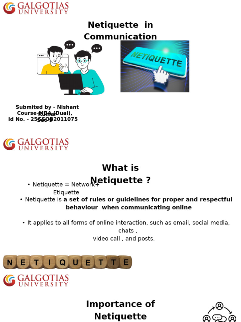 Netiquette in Communication | PDF