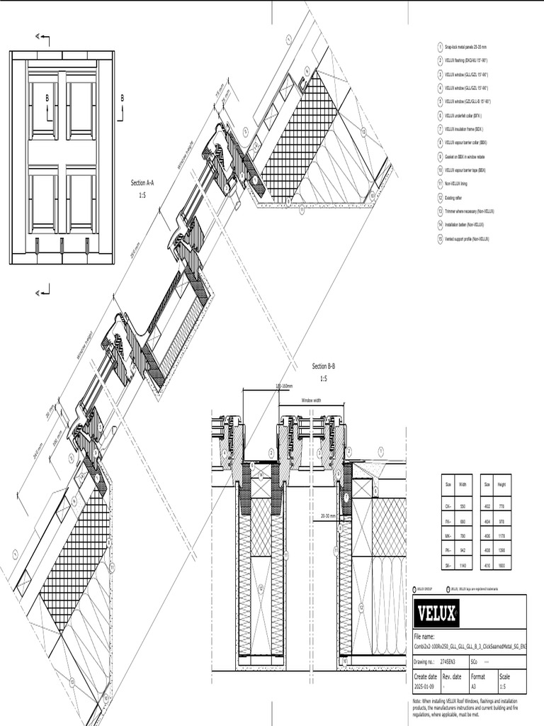 Combi2x2-100Rx250 GLL GLL GLL B 3 ClickSeamedMetal SG EN3 | PDF ...