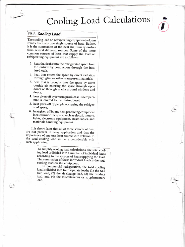 Cooling Load Calculation Guide | PDF | Volume | Quantity